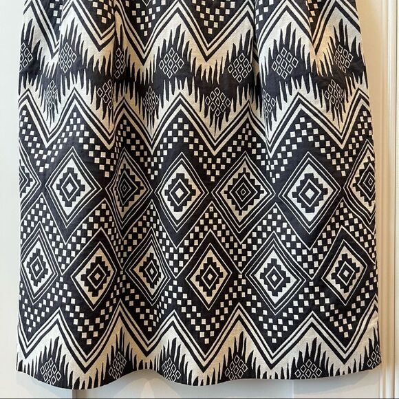 J. Crew Shift Dress Size 4 Sleeveless Grey Aztec Southwest Geometric Pattern - Picture 5 of 13